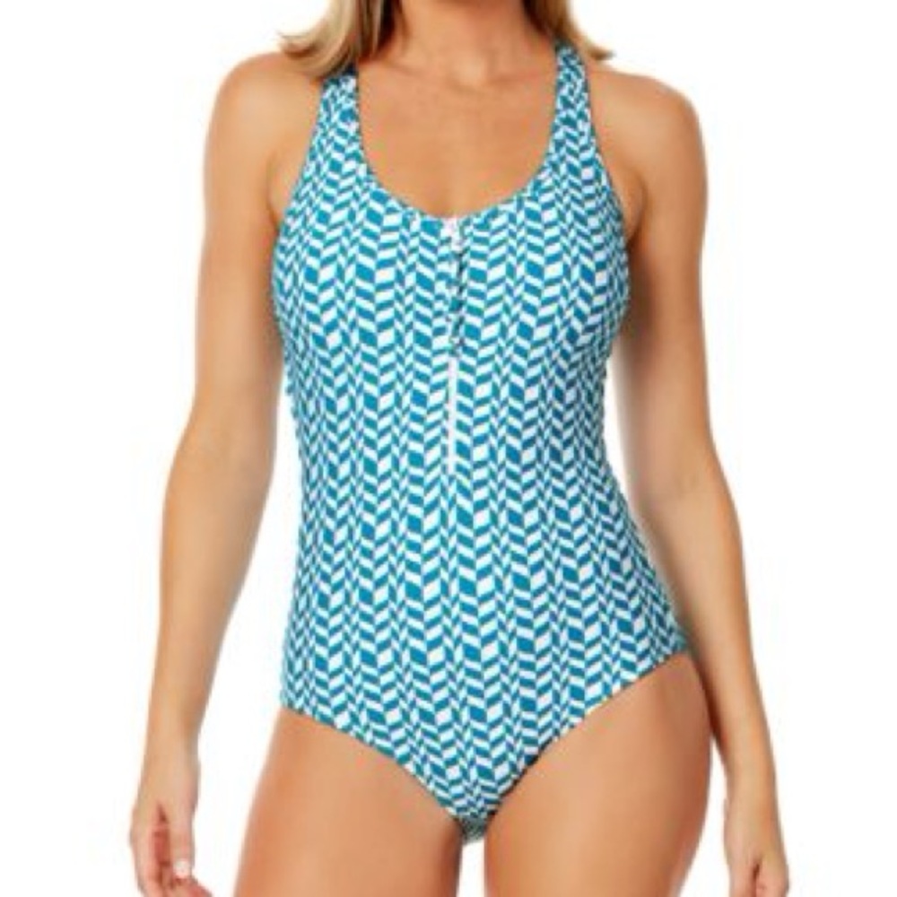 NWT Anne Cole Women’s one piece Swimsuit sz14 retail $110